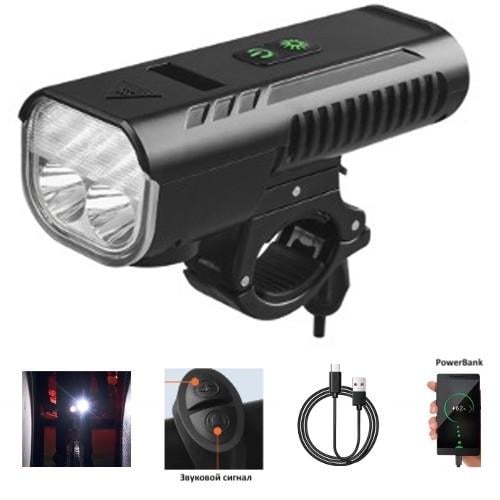 Велофара с сигналом FY-336-4T6 power bank Waterproof Li-Ion ЗУ microUSB Box - фото 2 Велофара с сигналом FY-336-4T6 power bank Waterproof Li-Ion ЗУ microUSB Box - фото 2