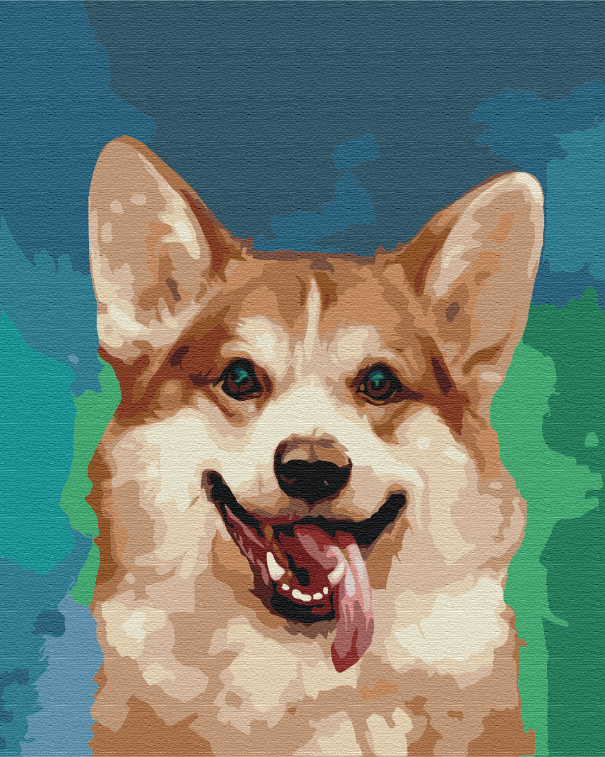 Картина по номерам Brushme Корги в красках 40x50 см (BS51519)