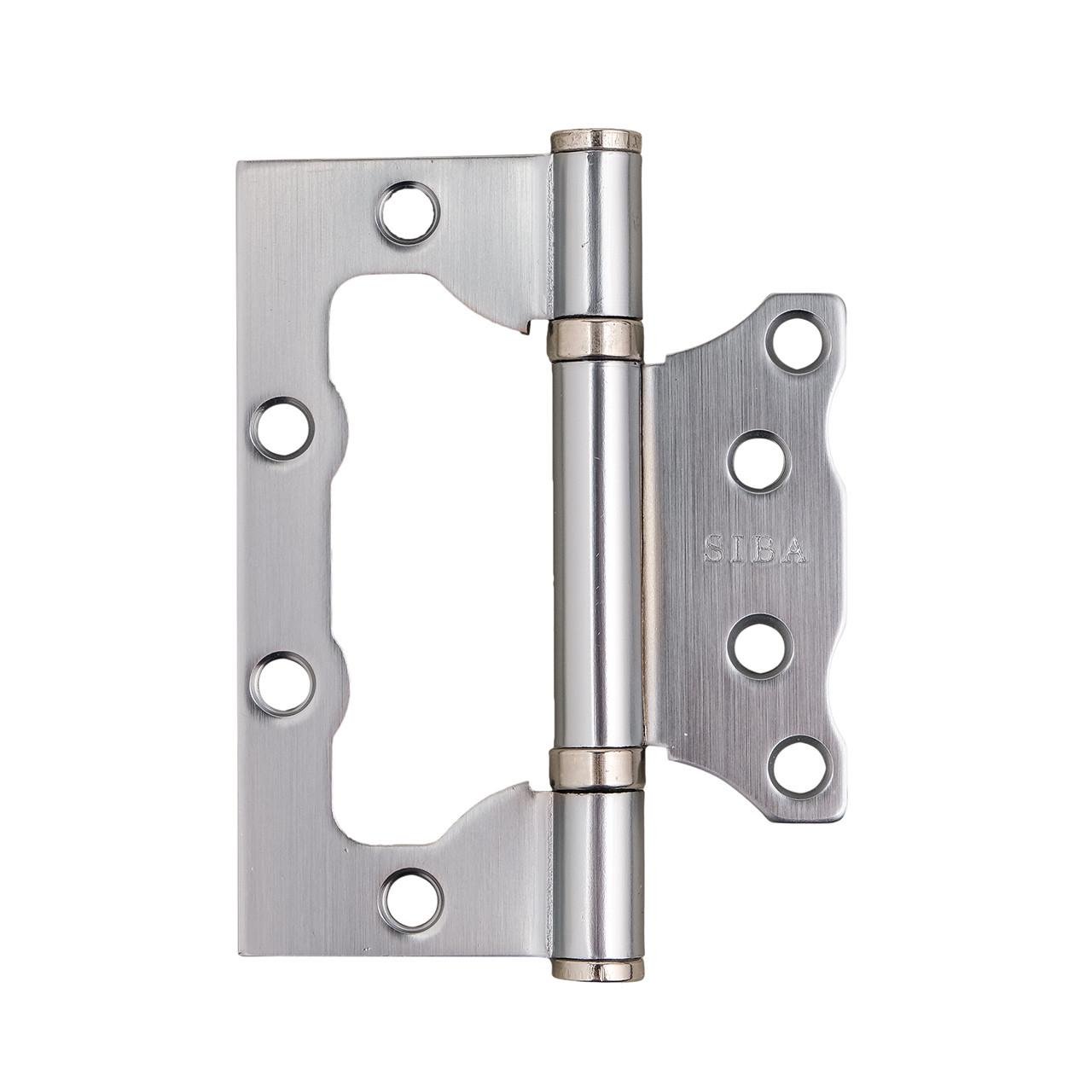 Петля дверна Siba універсальна накладна 100 мм Хром матовий (2BB 4"х3"х2,5mm FHP MSC) - фото 1 Петля дверна Siba універсальна накладна 100 мм Хром матовий (2BB 4"х3"х2,5mm FHP MSC) - фото 1