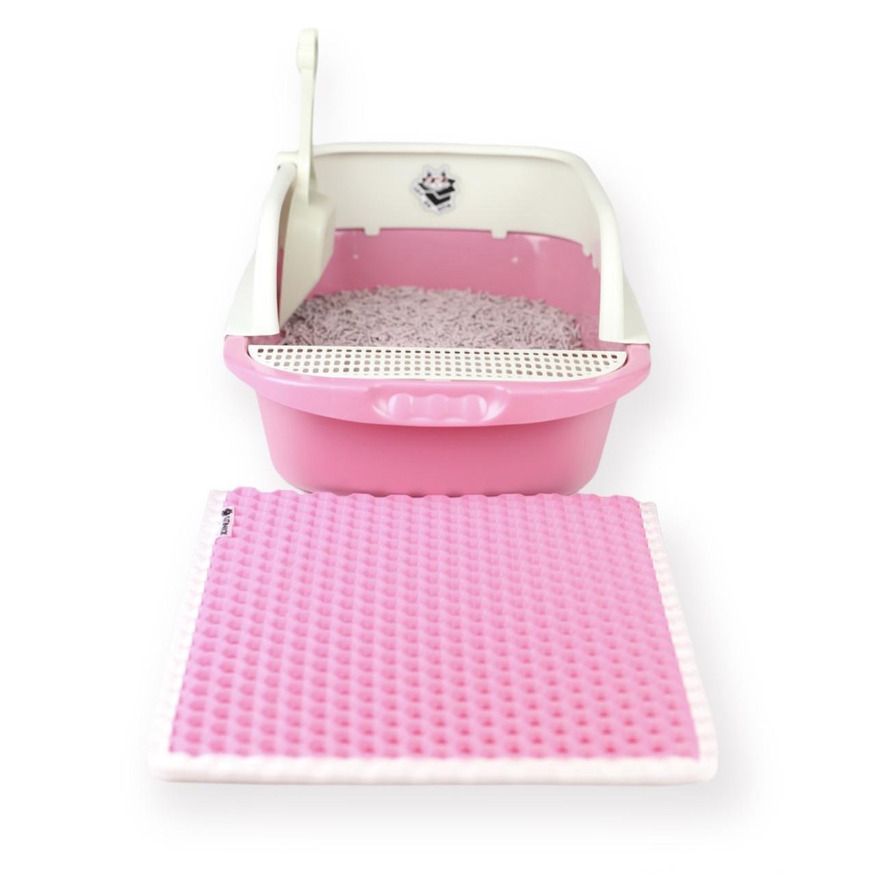 Лоток для котів CAT IN BOX з лопаткою 43х30,5х18 см Рожевий (18552779) - фото 3 Лоток для котів CAT IN BOX з лопаткою 43х30,5х18 см Рожевий (18552779) - фото 3