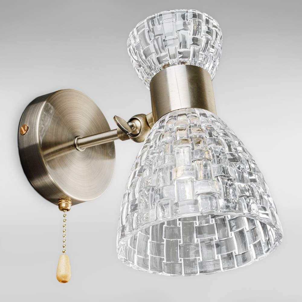 Светильник настенный Light House DL-18575/1W Латунь/Прозрачный