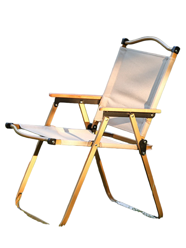 Крісло туристичне кемпінгове з підлокітником з цільної деревини (NX206)