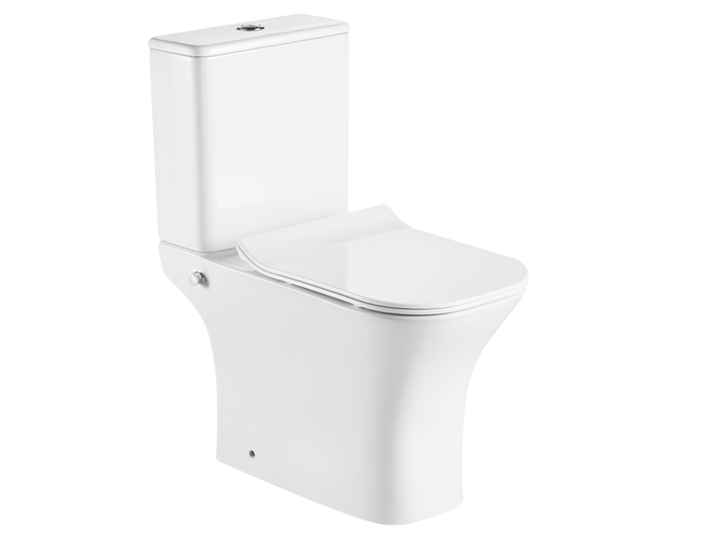 Унитаз-компакт с сидением Asignatura Rimless Simple Line 37872505 с функцией биде и смесителем