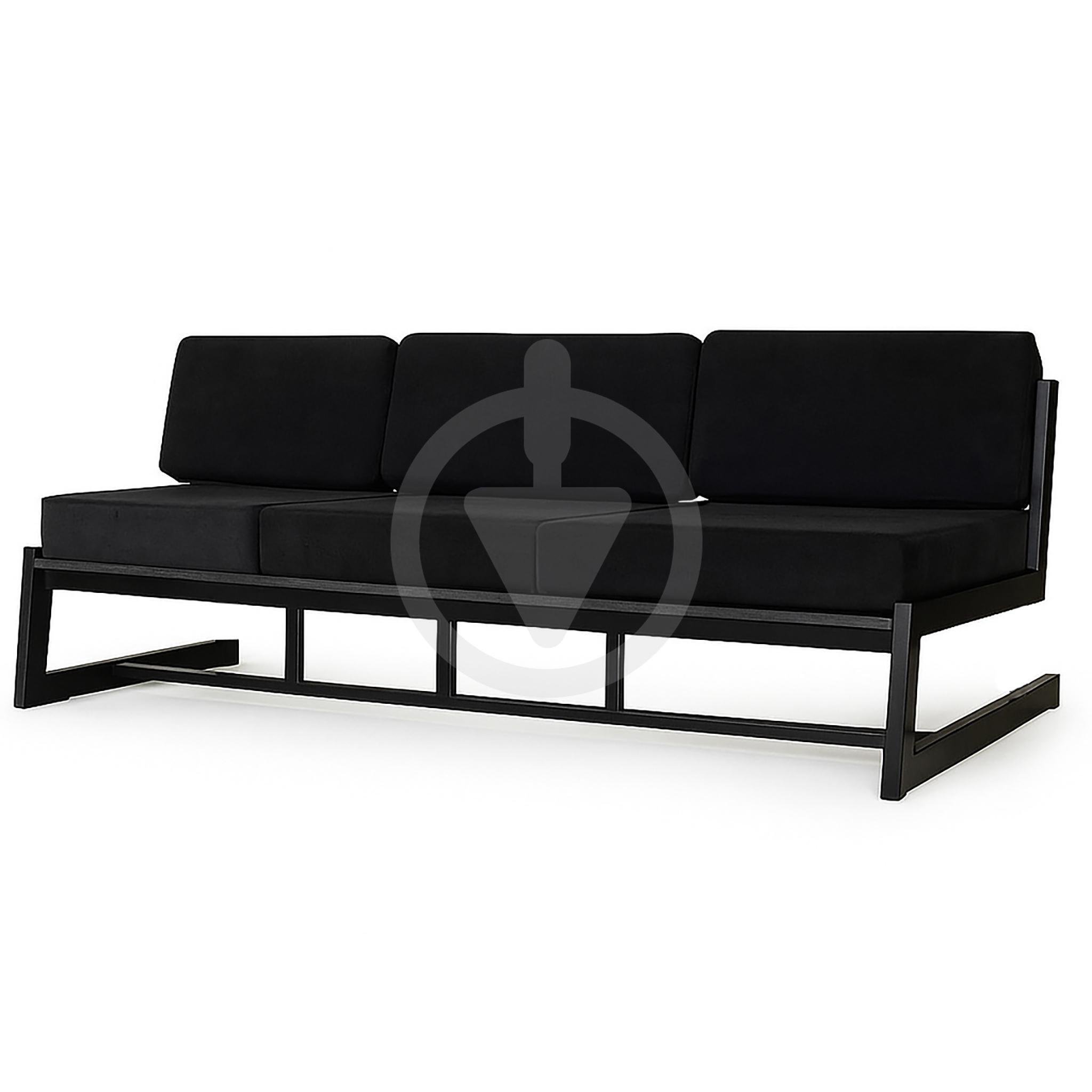 Диван металевий AVVS Атлас лофт велюр 206 см Чорний Диван металевий AVVS Атлас лофт велюр 206 см Чорний