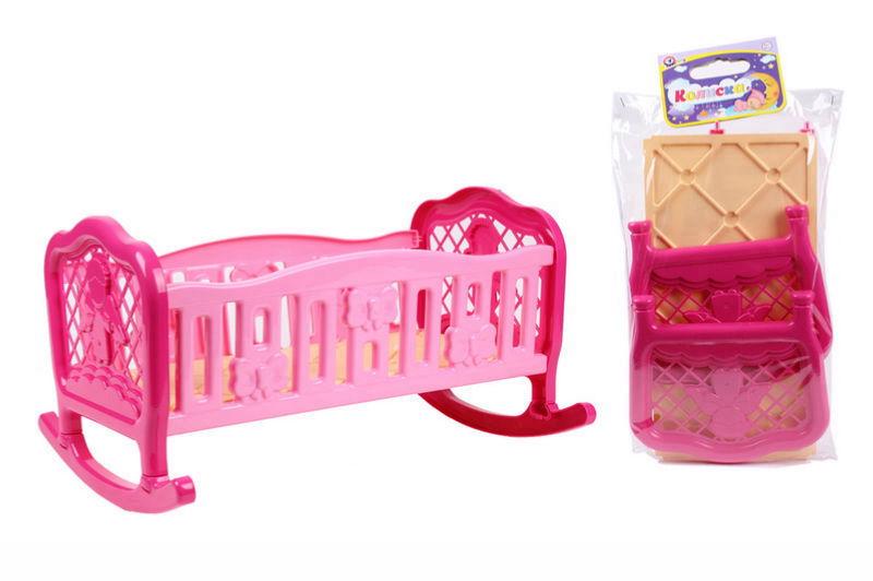 Колыбель для куклы ТехноК 45x34x27 см Розовый - фото 2 Колыбель для куклы ТехноК 45x34x27 см Розовый - фото 2