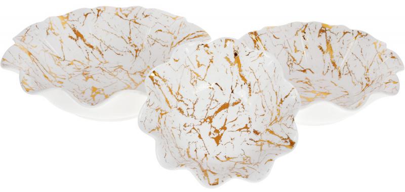 Набор фарфоровых салатников Золотой Волан 2шт. 20,1х20,1х6,2 см Белый с золотом - фото 2 Набор фарфоровых салатников Золотой Волан 2шт. 20,1х20,1х6,2 см Белый с золотом - фото 2