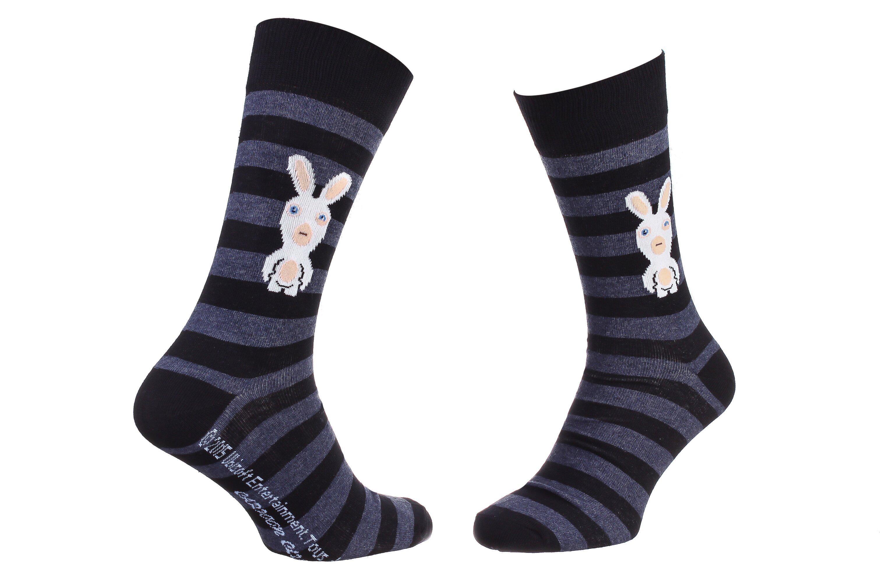 Носки Rabbids Invasion Rabbits And Stripes р. 39-42 Черный (93153261-4)