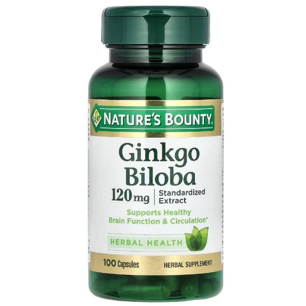 Гинкго Билоба Nature's Bounty Ginkgo Biloba 120 мг 100 капс. (000021677)