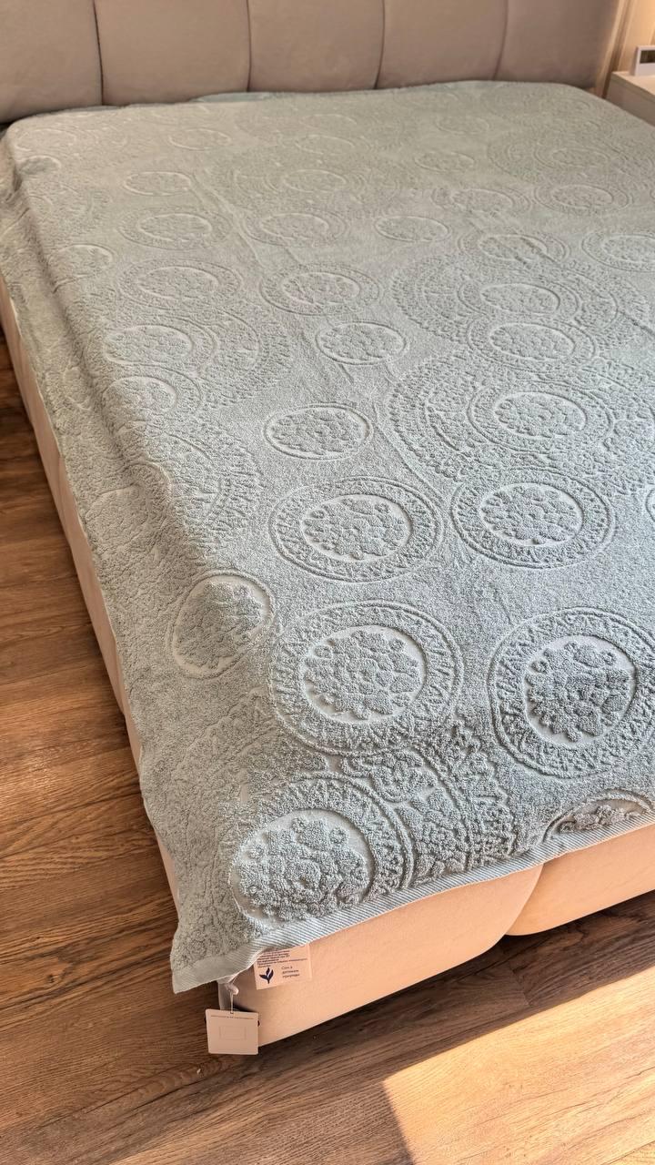 Покрывало махровое евро 200х220 см Серый (Д-mur-mahr-pro-003)