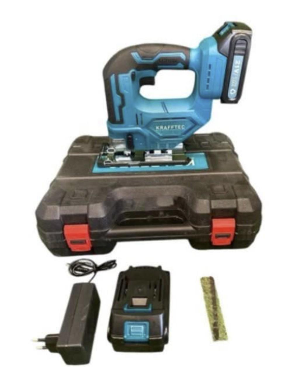 Лобзик аккумуляторный Krafftec DJV198Z 48 V/6 Ah бесщеточный синий