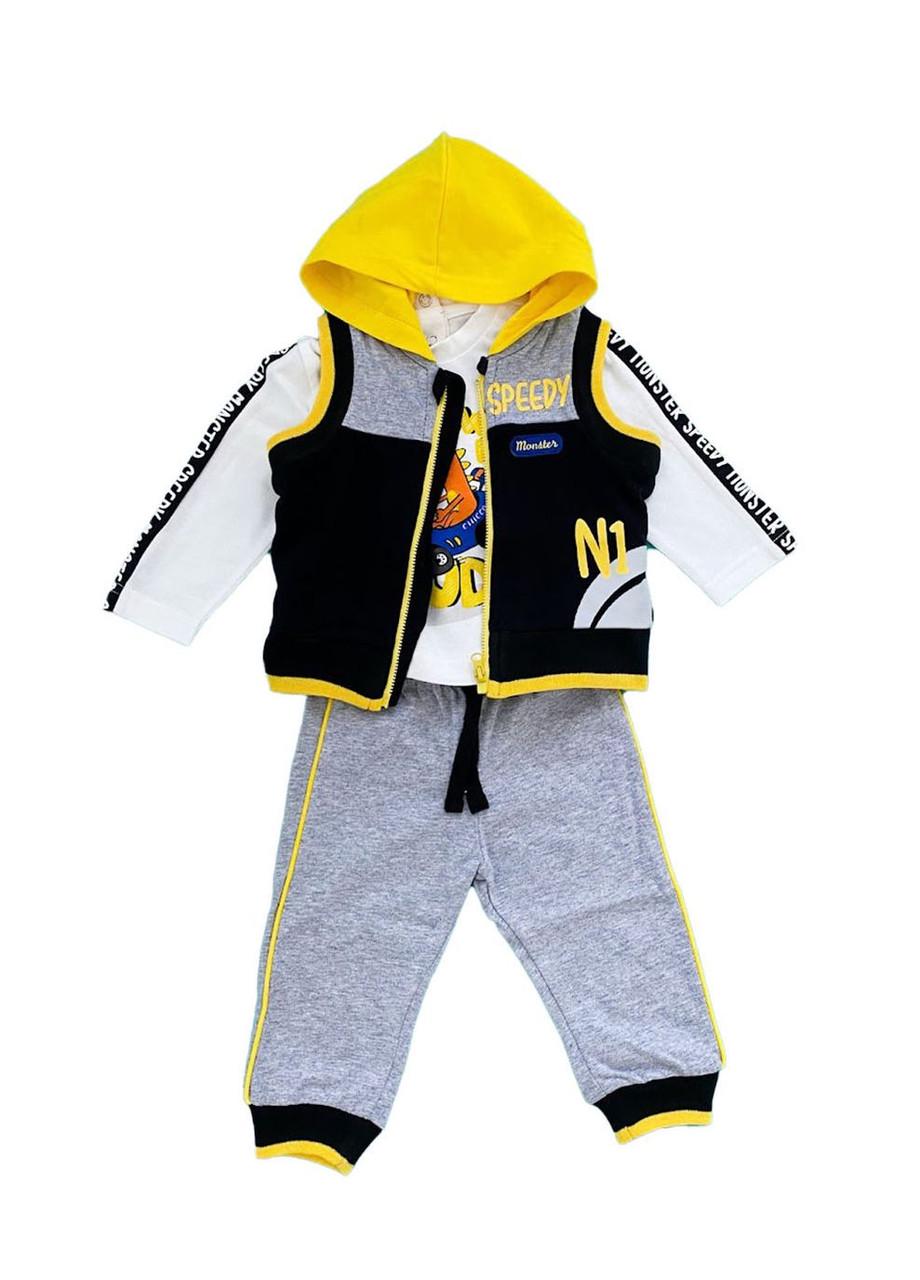 Костюм детский Chicco демисезонная тройка 6-9 мес. 74 см Разноцветный (2081861438)