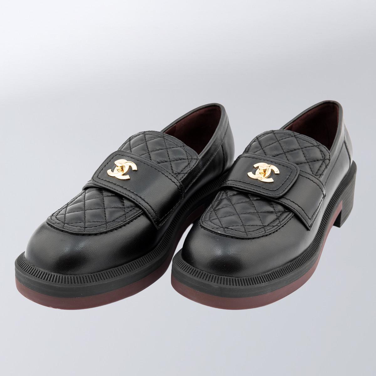 Лофери жіночі повсякденні Chanel р. 39 Чорний (2797308536)