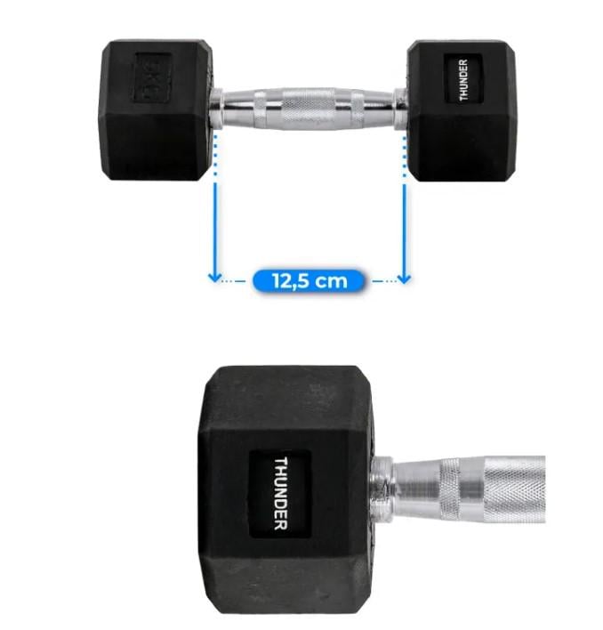 Гантель шестигранный Thunder 5 кг (HEXAGONAL-DUMBBELLS-5KG) - фото 6 Гантель шестигранный Thunder 5 кг (HEXAGONAL-DUMBBELLS-5KG) - фото 6