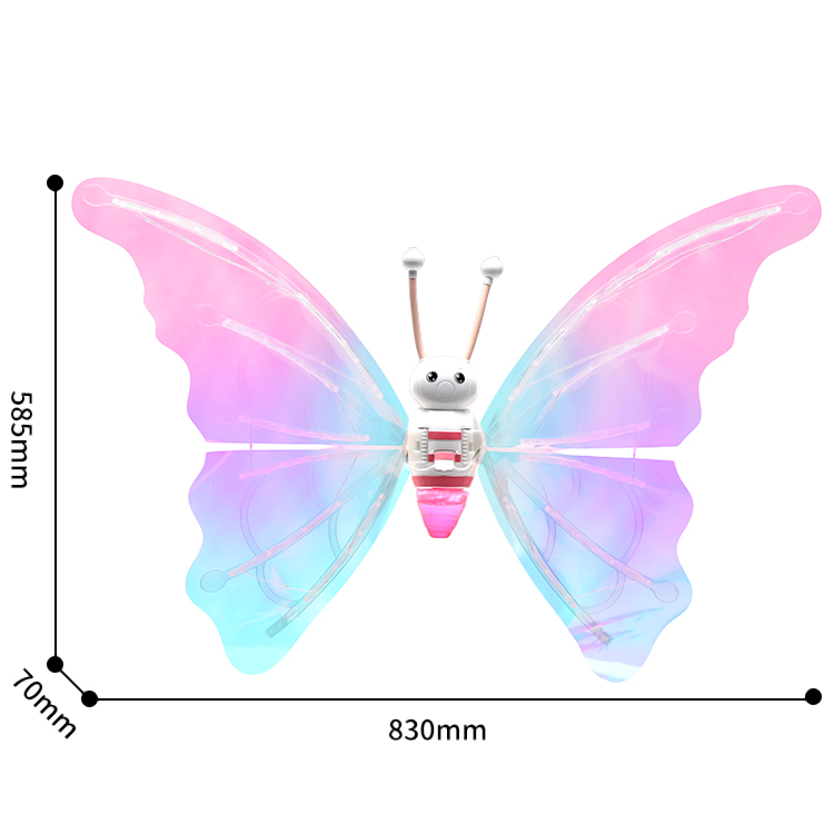 Крила Butterfly Wings світлодіодні для дітей з підсвічуванням/мелодіями та мильними бульбашками (2211914638) - фото 5