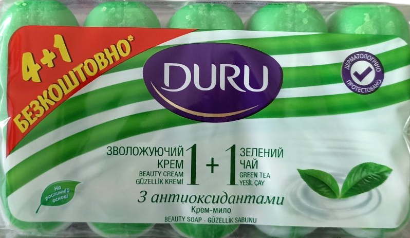 Мыло Duru 1+1 Зеленый чай экопак 90 г 5 шт. (14286)