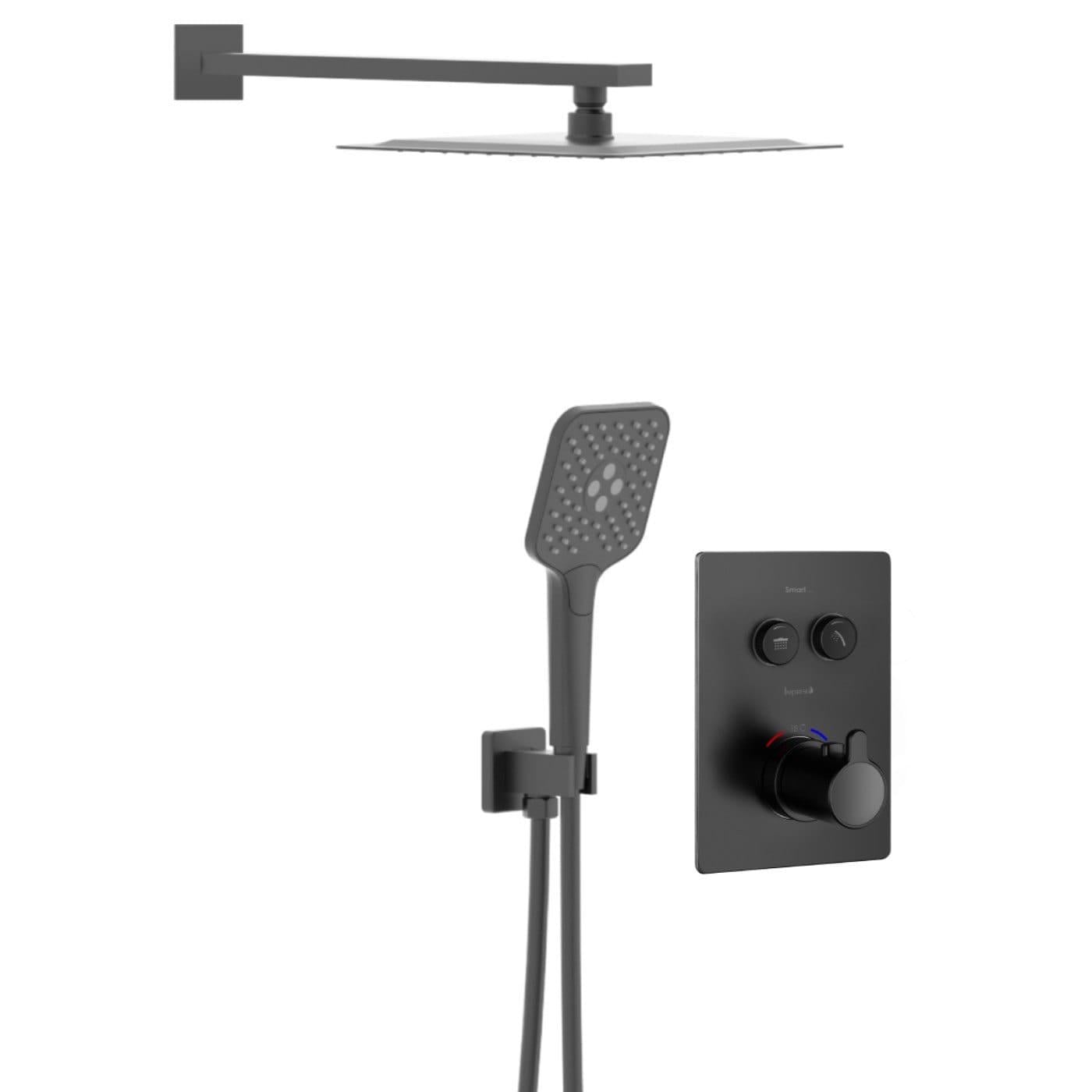 Душова система Imprese з термостатом латунь Чорний матовий (SET20260206)