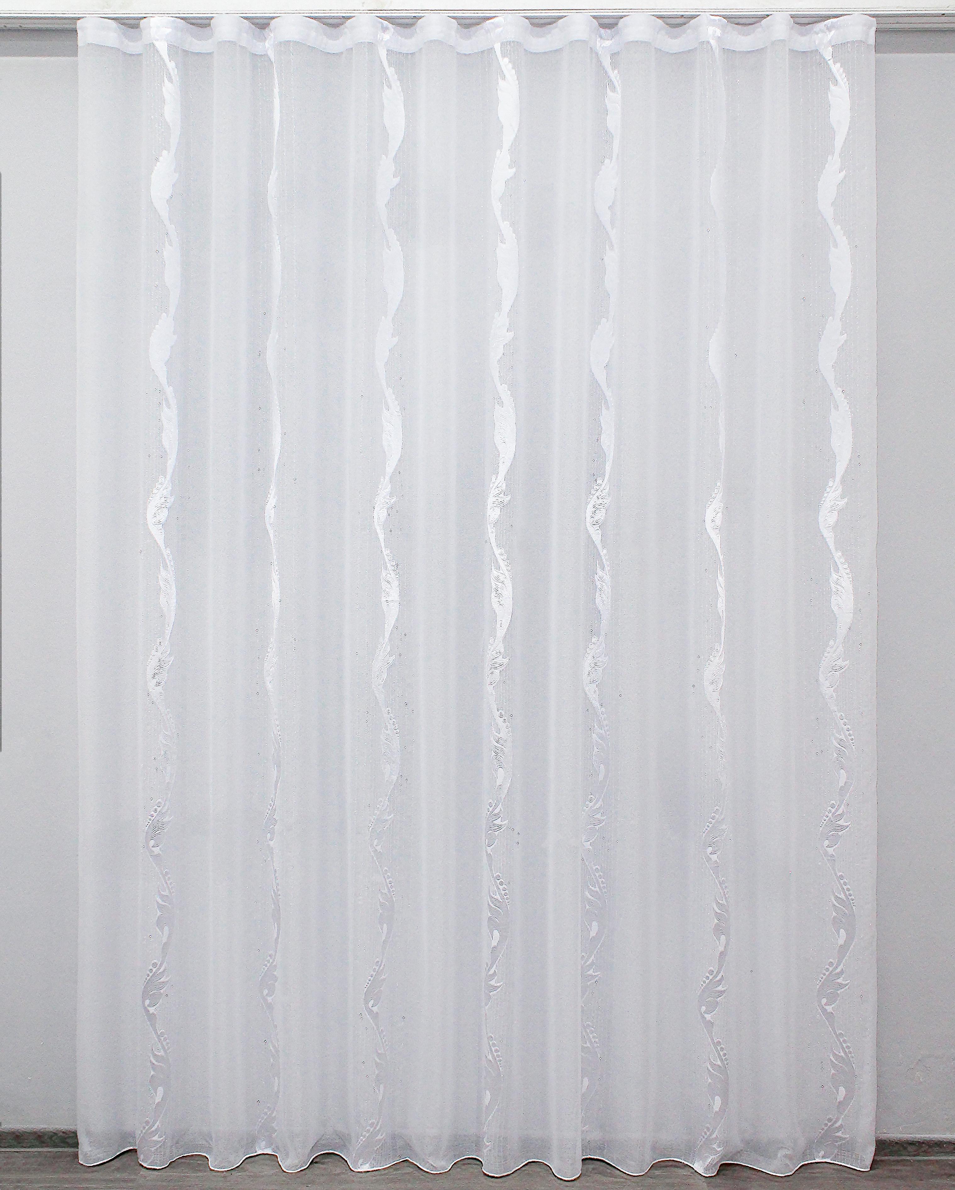 Тюль VR-Textil 1339т Батист с вышивкой 300х270 см Белый (42-0063)