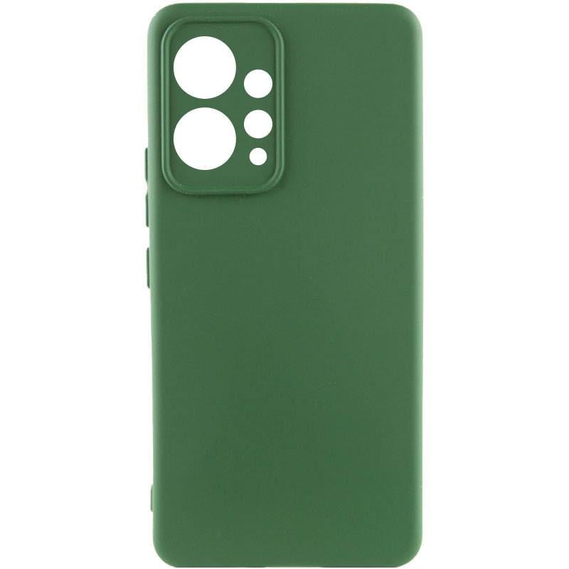 Противоударный чехол TPU GETMAN Liquid Silk Full Camera для Xiaomi Redmi Note 12 4G Зеленый / Dark green