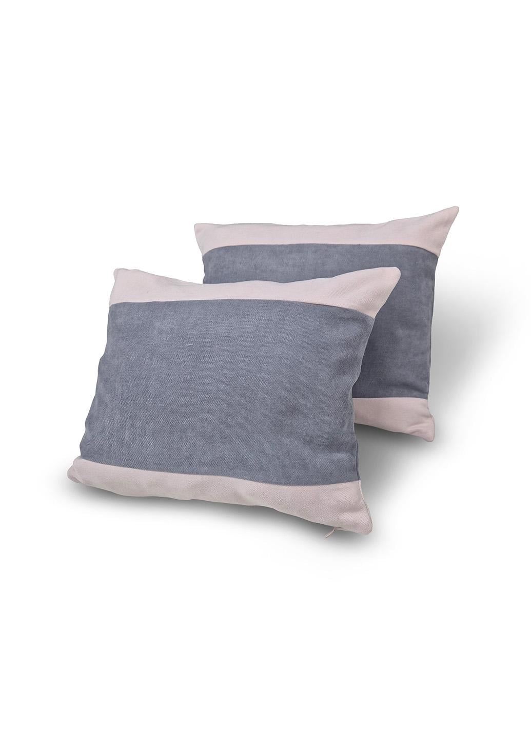 Комплект декоративних подушок Firanka Simple 39х32 см 2 шт. Сірий/Пудровий (п_0823)