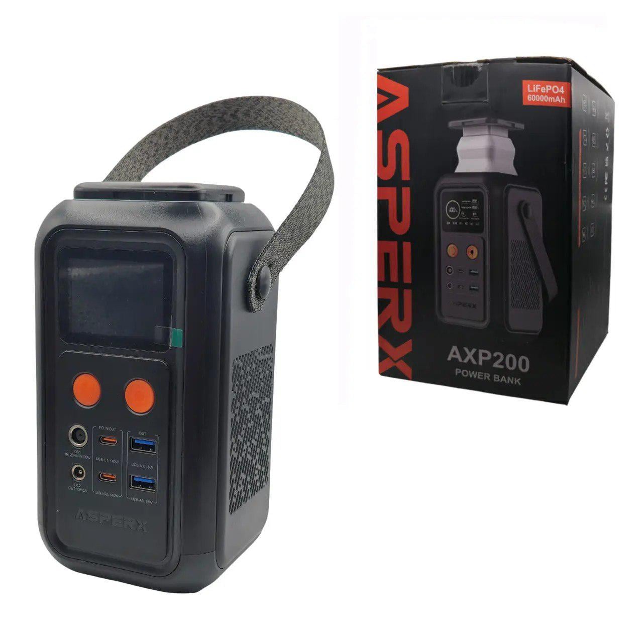Портативна зарядна станція ASPERX AXP200 LiFePO4 60 000 мА·год (060122) - фото 8