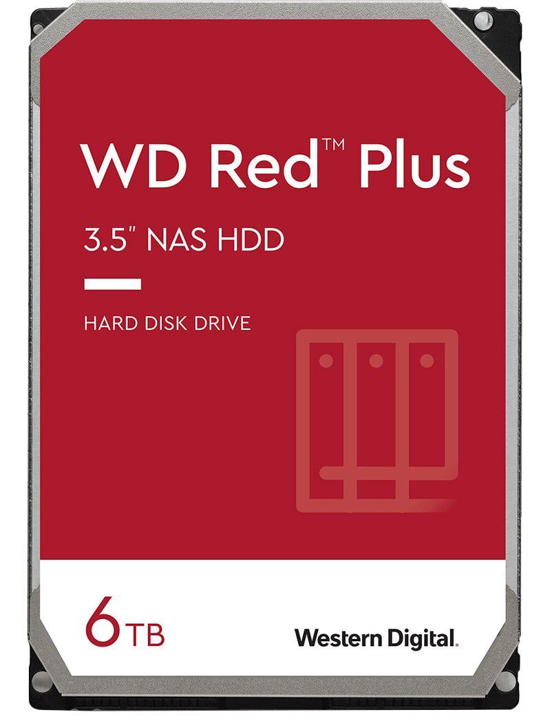 Жесткий диск WD Red Plus HDD 3,5" SATA 6TB 5400rpm/256MB (WD60EFPX)