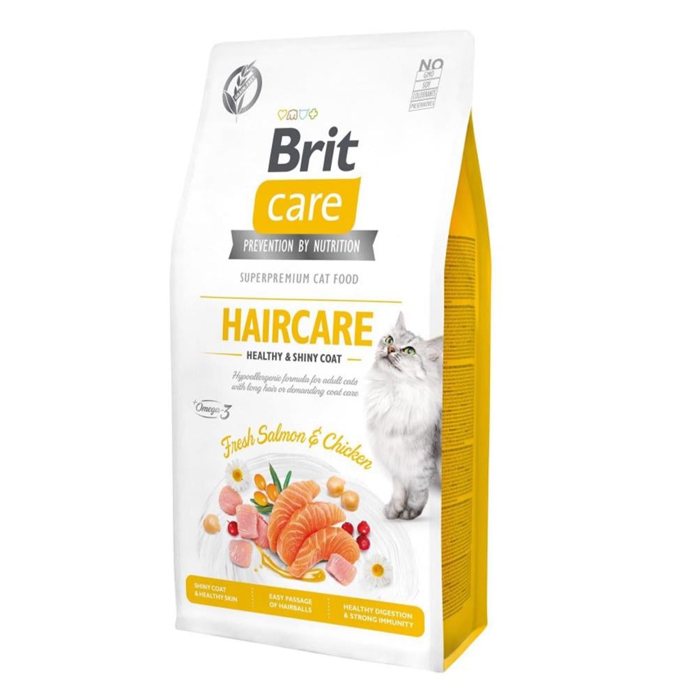 Сухой корм для котов Brit Care Cat GF Haircare Healthy & Shiny Coat - 2 кг - фото 2