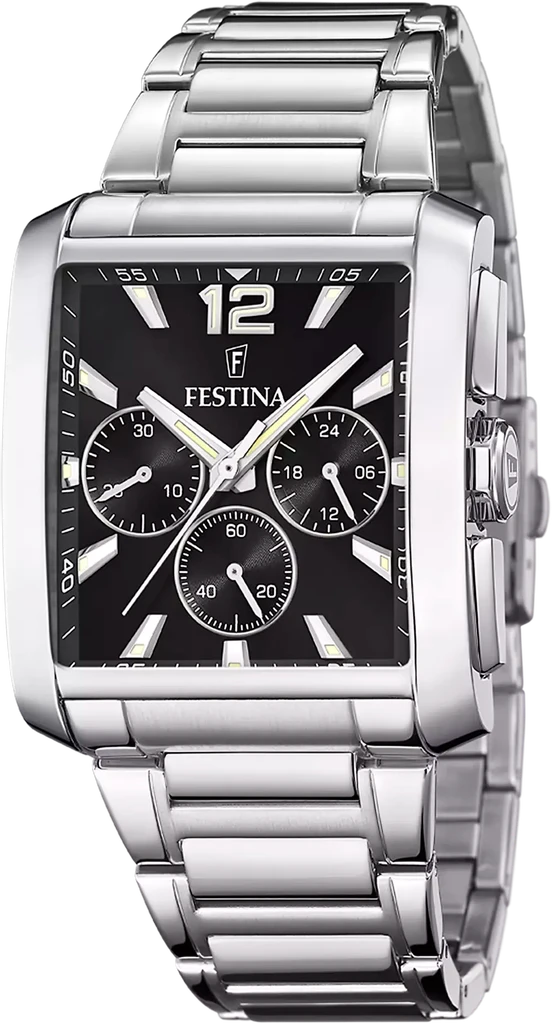 Наручные часы мужские Festina On The Square F20635/4 со стальным корпусом и черным циферблатом