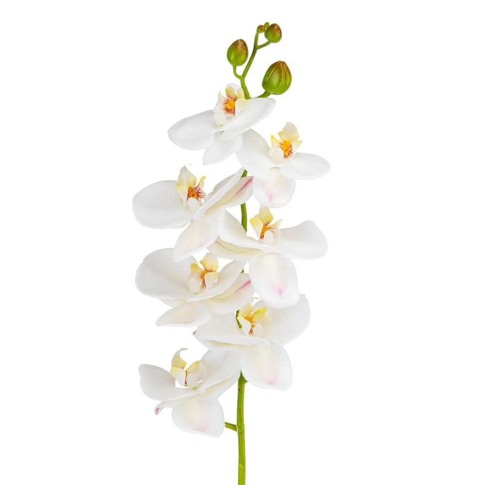 Орхидея искусственная 75 см 3 комплекта Белый (9213-008)