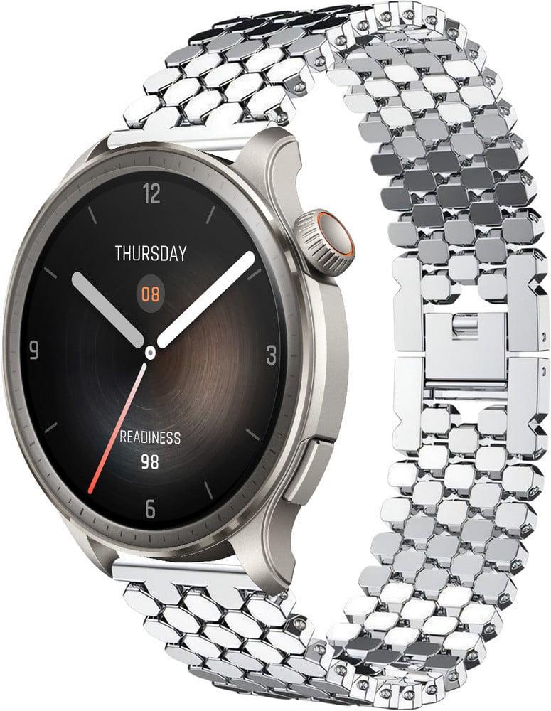 Браслет металевий Scaly для Amazfit Balance Silver (37226-59) Браслет металевий Scaly для Amazfit Balance Silver (37226-59)