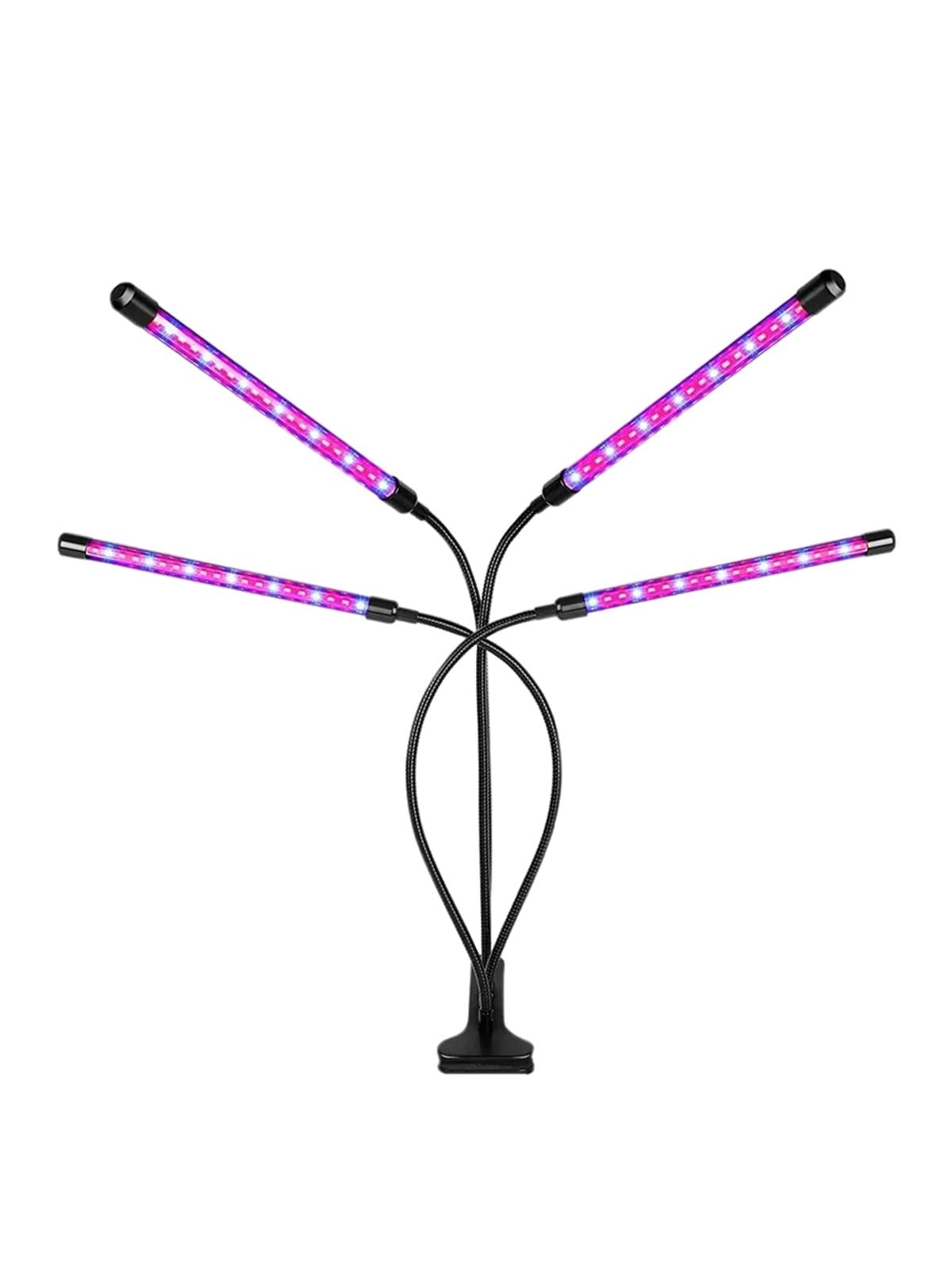 Фитолампа для растений полного спектра LED 4 лампы на 4 ветки с USB и подставкой OnePro Черный (73987)