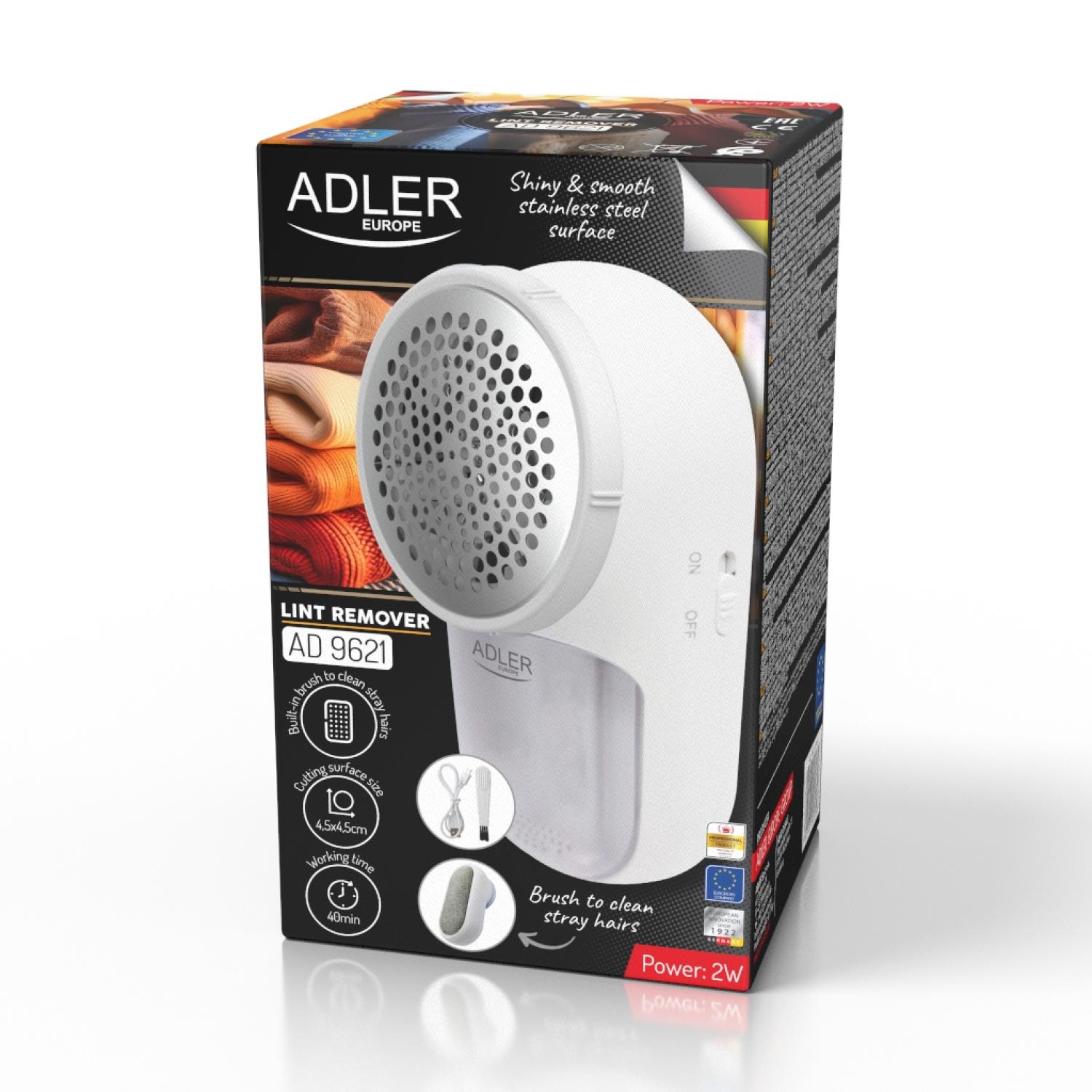 Машинка для удаления катышков Adler AD 9621 6500 об/мин контейнер для стружки USB-зарядка Белый (3b0d2783) - фото 9