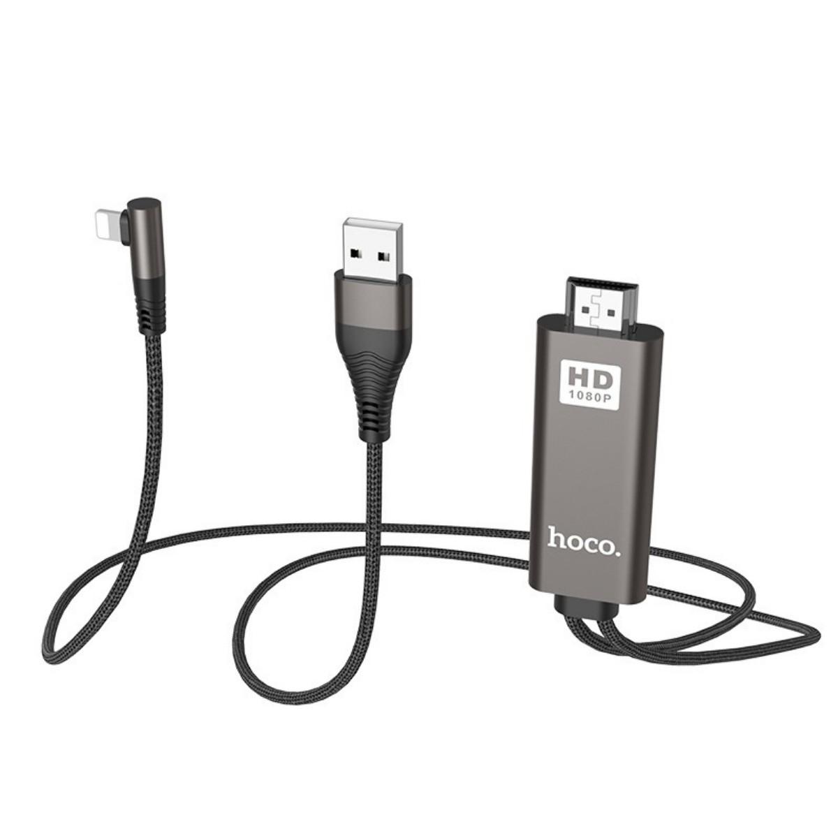 Адаптер Hoco UA14 Lightning to HDMI cable Black