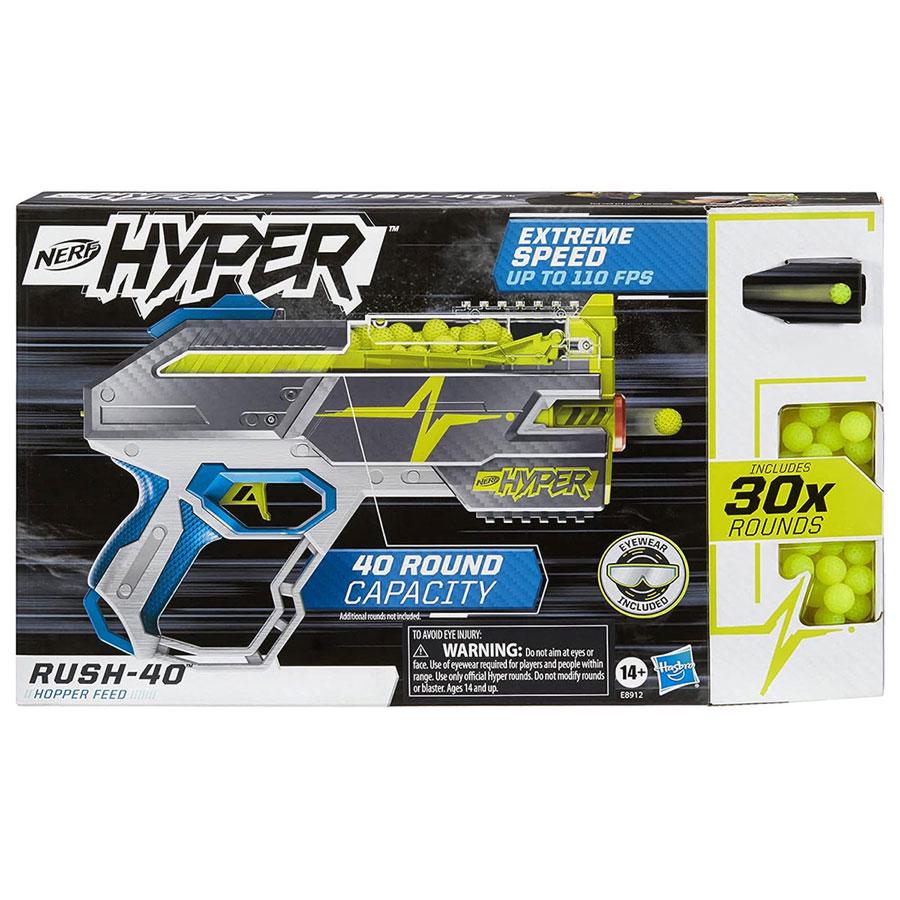 Бластер Nerf Hyper Rush-40 (E8912) - фото 2 Бластер Nerf Hyper Rush-40 (E8912) - фото 2