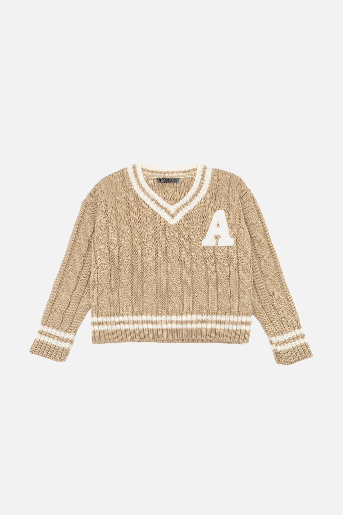 Джемпер для девочки ЦБ-00257125 146 см Бежевый (28576368)