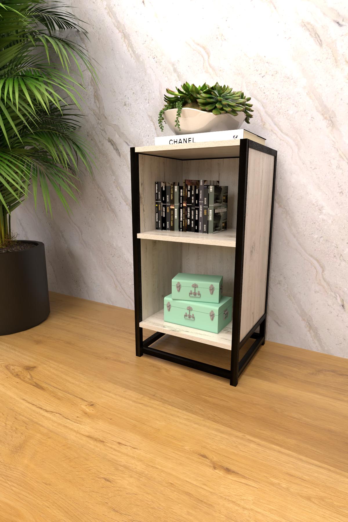 Тумба-стеллаж EcoLoft Виллановая DSP-1275-2 в стиле лофт Дуб Кортона (29875703) - фото 2 Тумба-стеллаж EcoLoft Виллановая DSP-1275-2 в стиле лофт Дуб Кортона (29875703) - фото 2