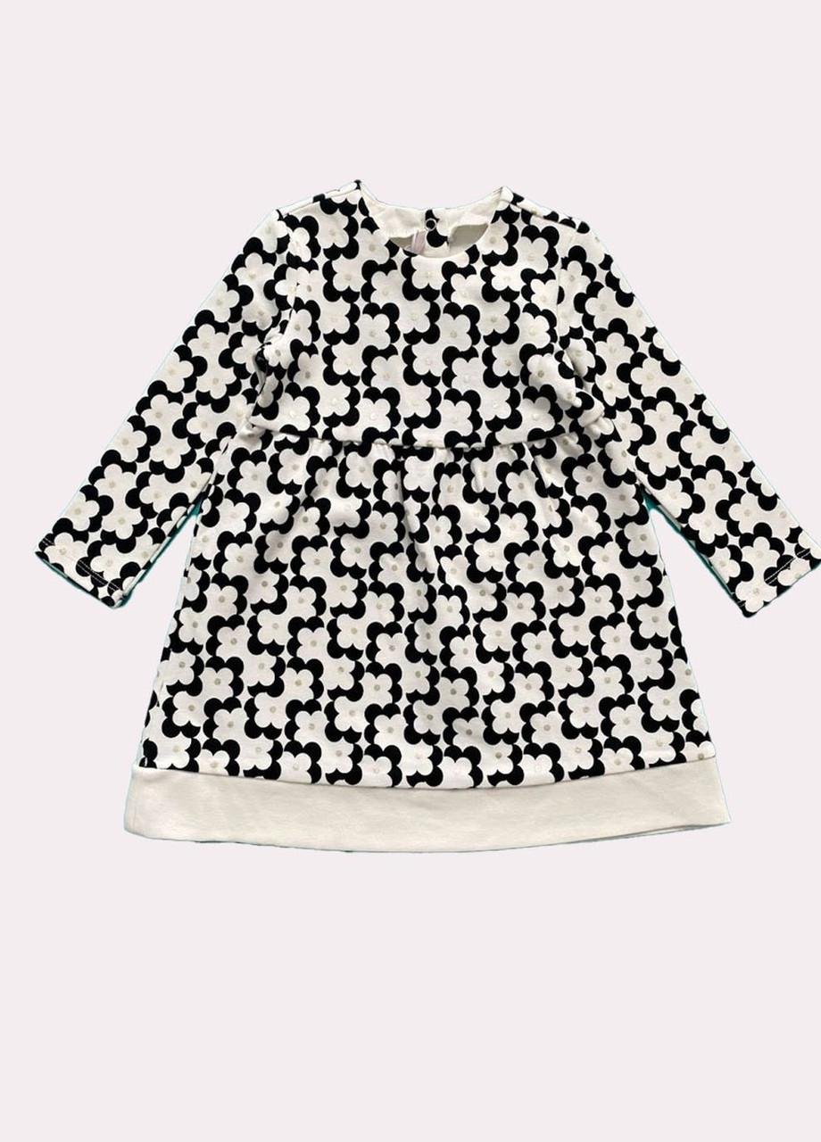 Платье детское Chicco в принт 12-18 мес. 80 см Белый (2081861272)