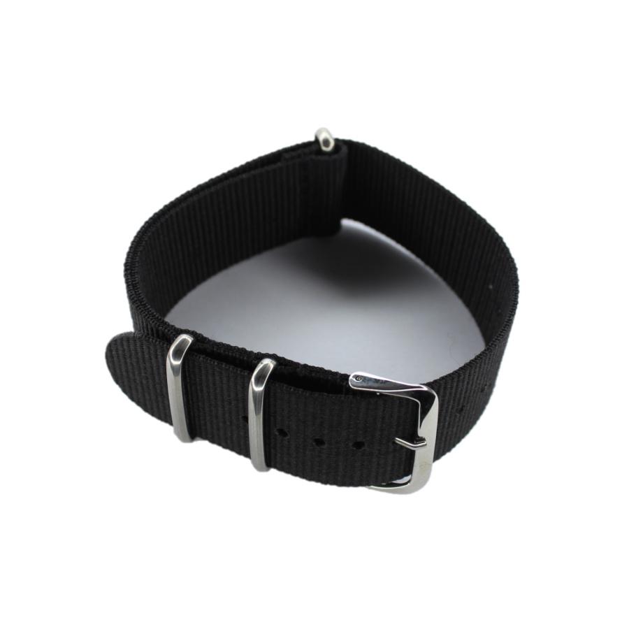 Ремешок тканевый CBUS43 для часов сплошной 24 мм L-250 мм Black Silver (3708) - фото 1 Ремешок тканевый CBUS43 для часов сплошной 24 мм L-250 мм Black Silver (3708) - фото 1