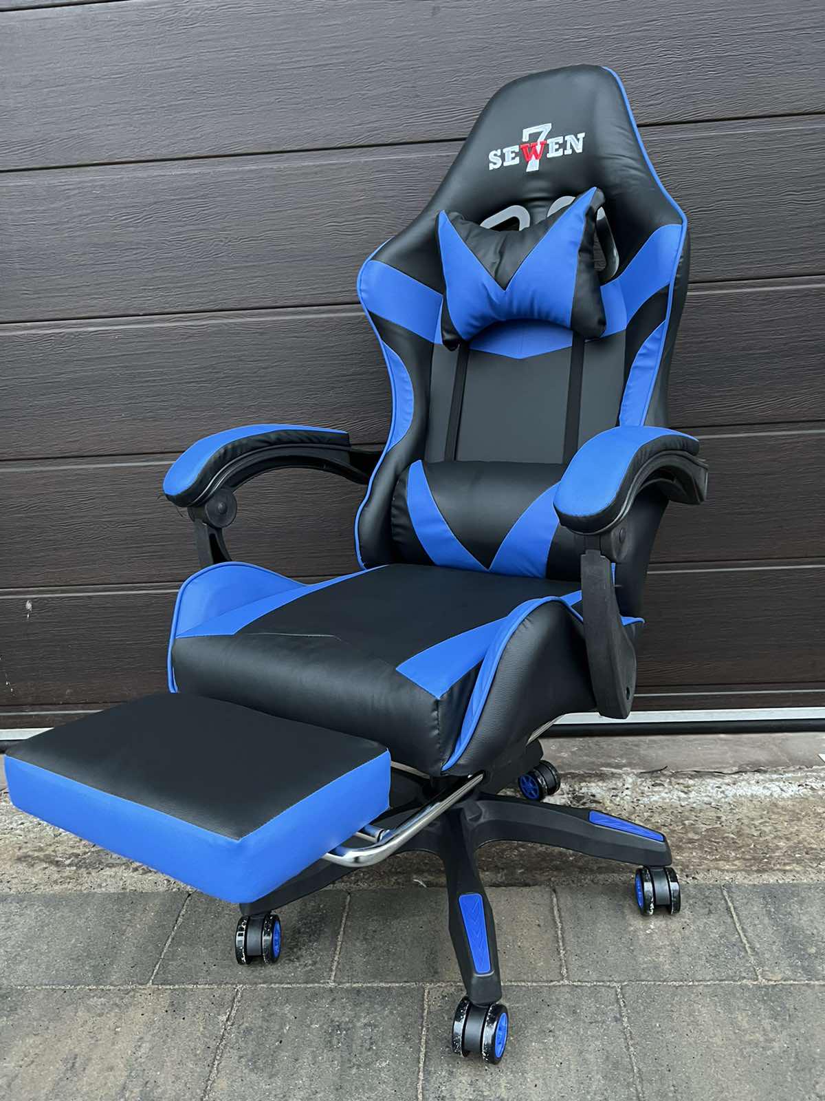 Кресло компьютерное геймерское SEWEN 730 Черный/Синий (9869730) - фото 11 Кресло компьютерное геймерское SEWEN 730 Черный/Синий (9869730) - фото 11