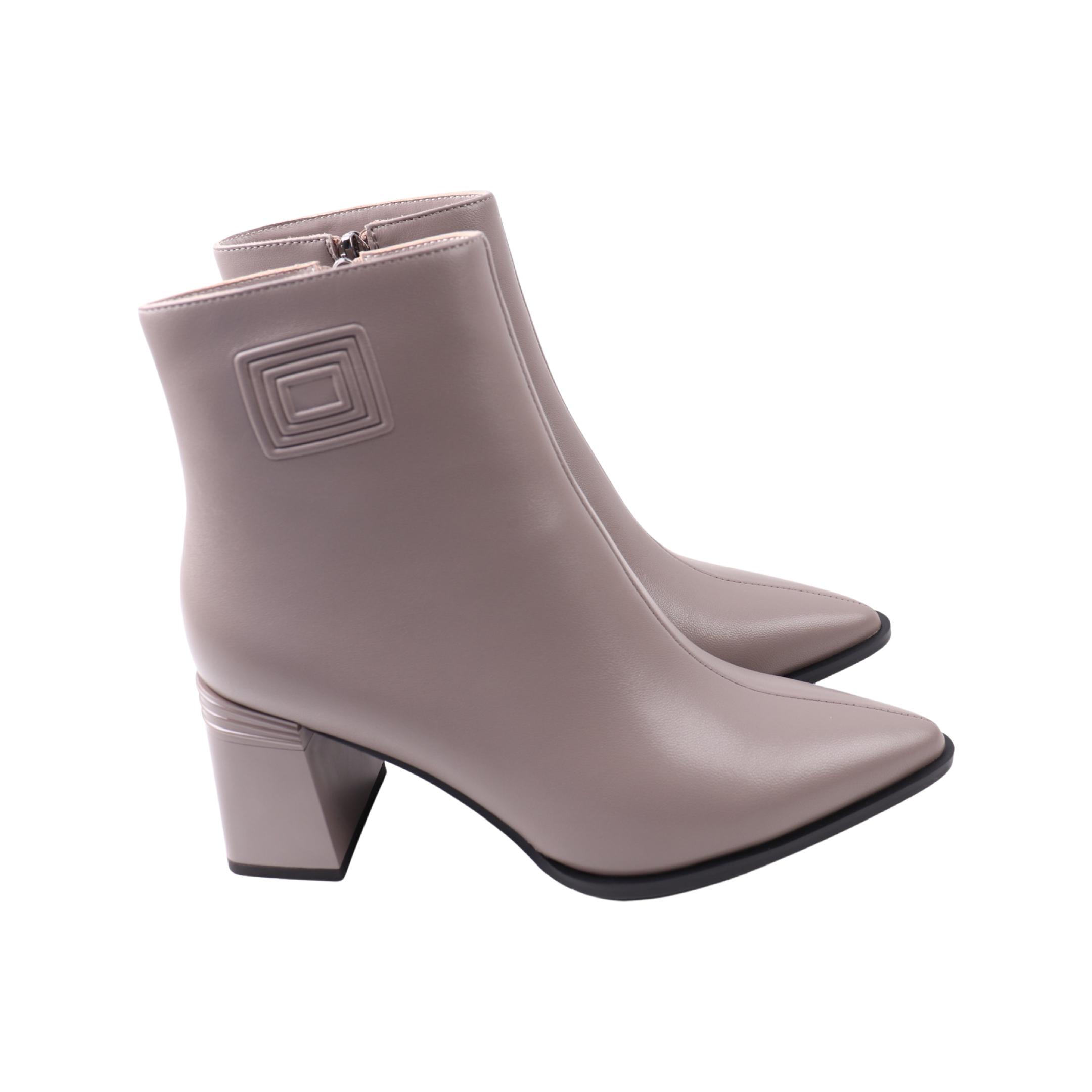 Ботильоны женские Vidorcci натуральная кожа р. 33 Серый (58-23DH)