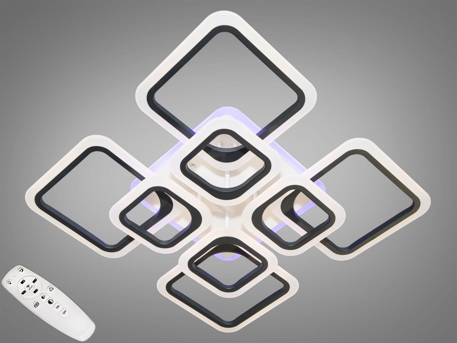 Люстра потолочная с диммером Diasha A8060/4+4BK 3col dim 145W Черный