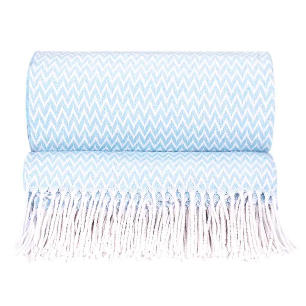 Плед хлопковый Love You 140x200 см Светло-голубой (4226) Плед хлопковый Love You 140x200 см Светло-голубой (4226)