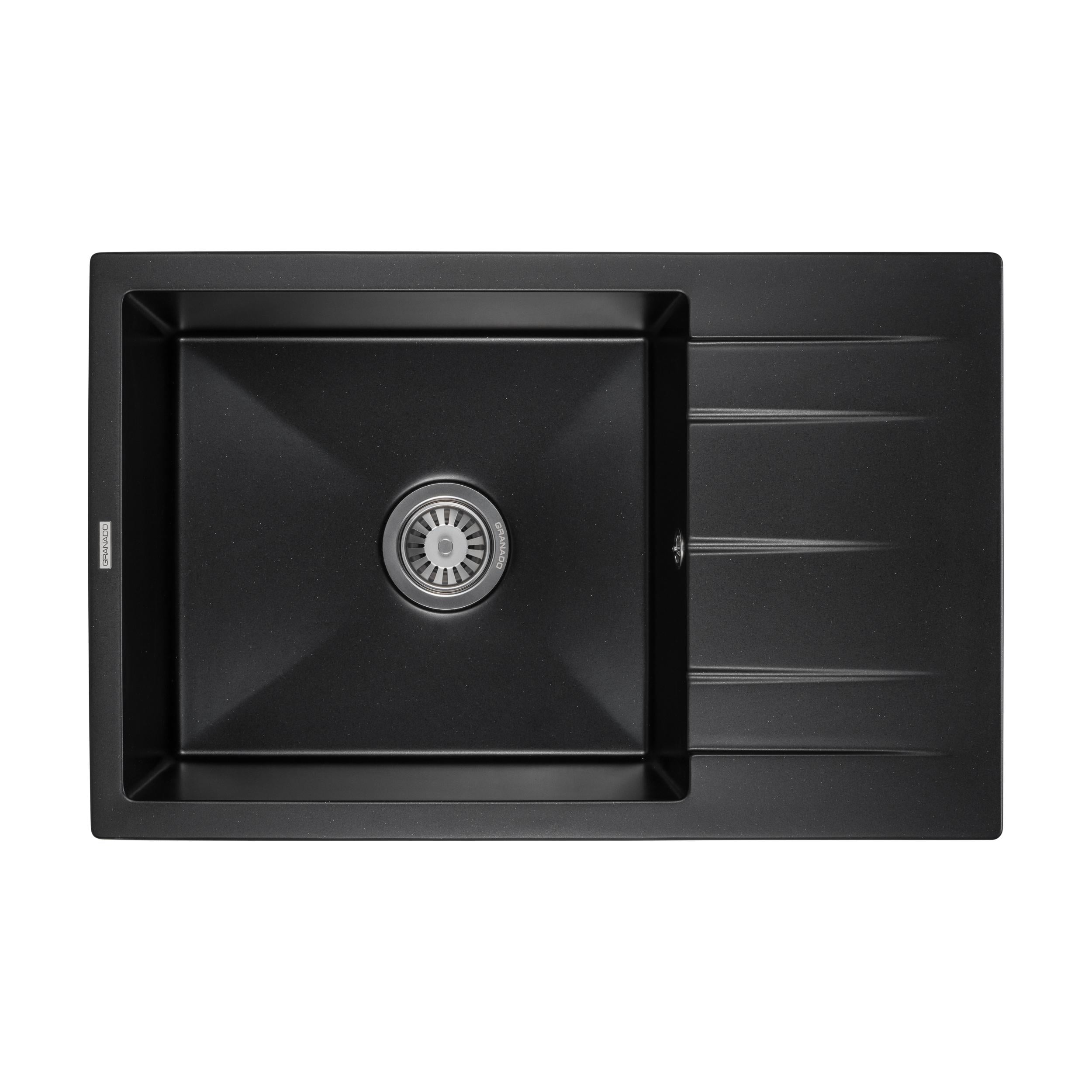 Мойка для кухни Granado Navia Black shine с сифоном 775х495 мм