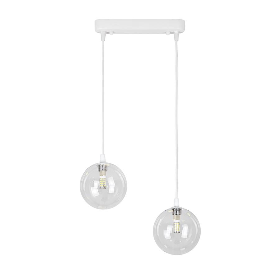 Підвісний світильник Levistella 761P120F-2 WH+CL/240 із двома плафонами Білий/Прозорий (2404192472)