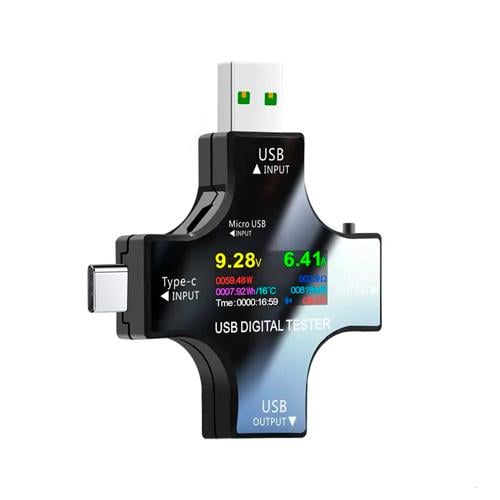 Тестер струму/напруги/ємності USB Atorch J-7C з Bluetooth Type-C MicroUS Black (709839) - фото 2