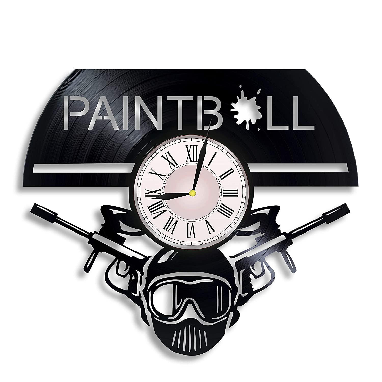 Часы настенные Пейнтбол 2316 из виниловой пластинки