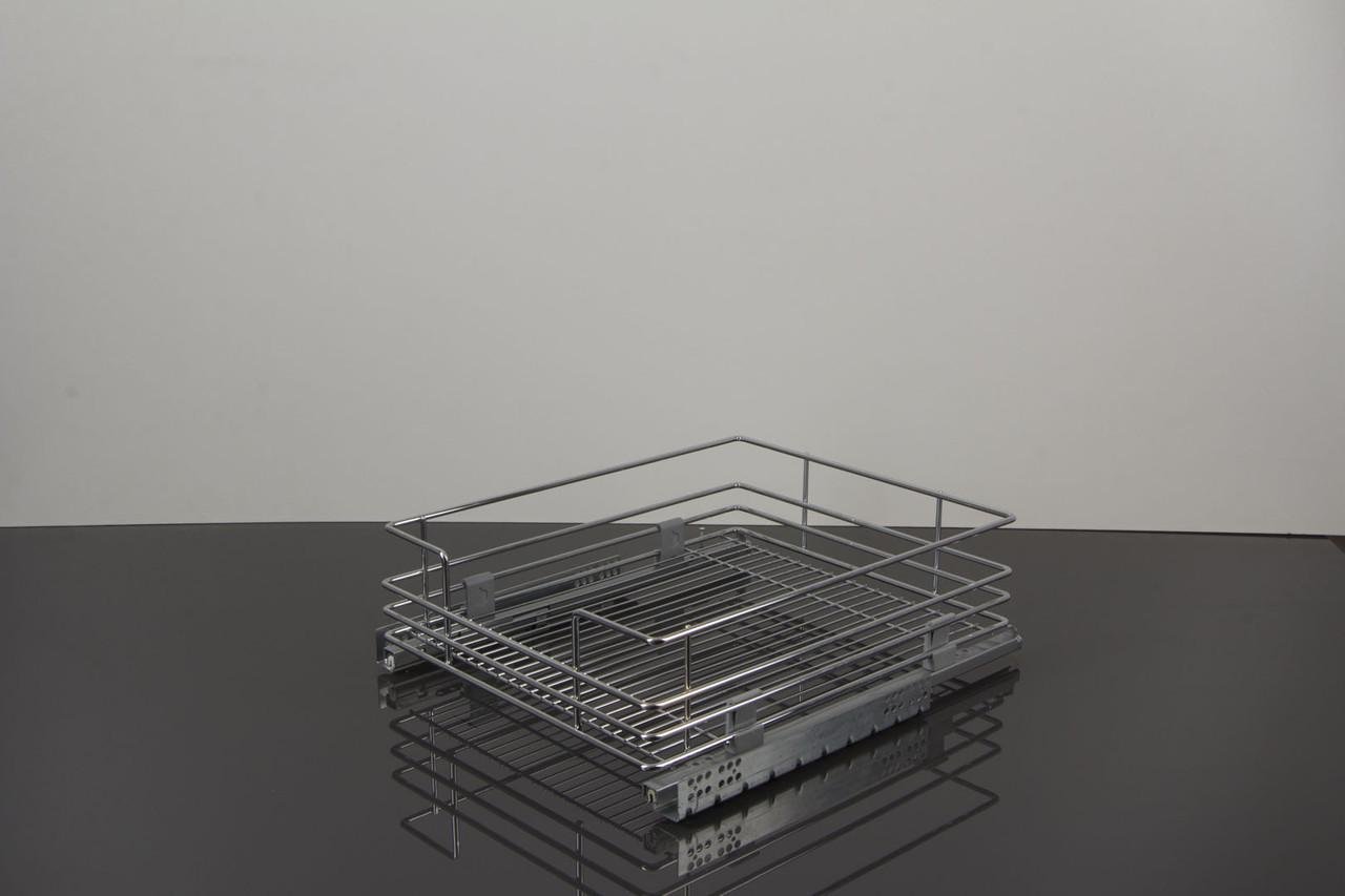 Ящик выдвижной сетчатый Vibo H 145 мм на направляющих частичного выдвижения с доводчиком для модуля 450 мм (18423)