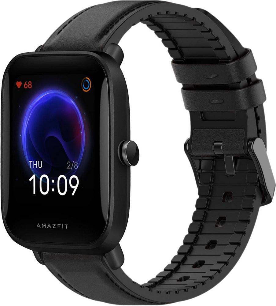 Ремешок кожаный Tamyx для Amazfit GTS 2e Black (31599-2B)