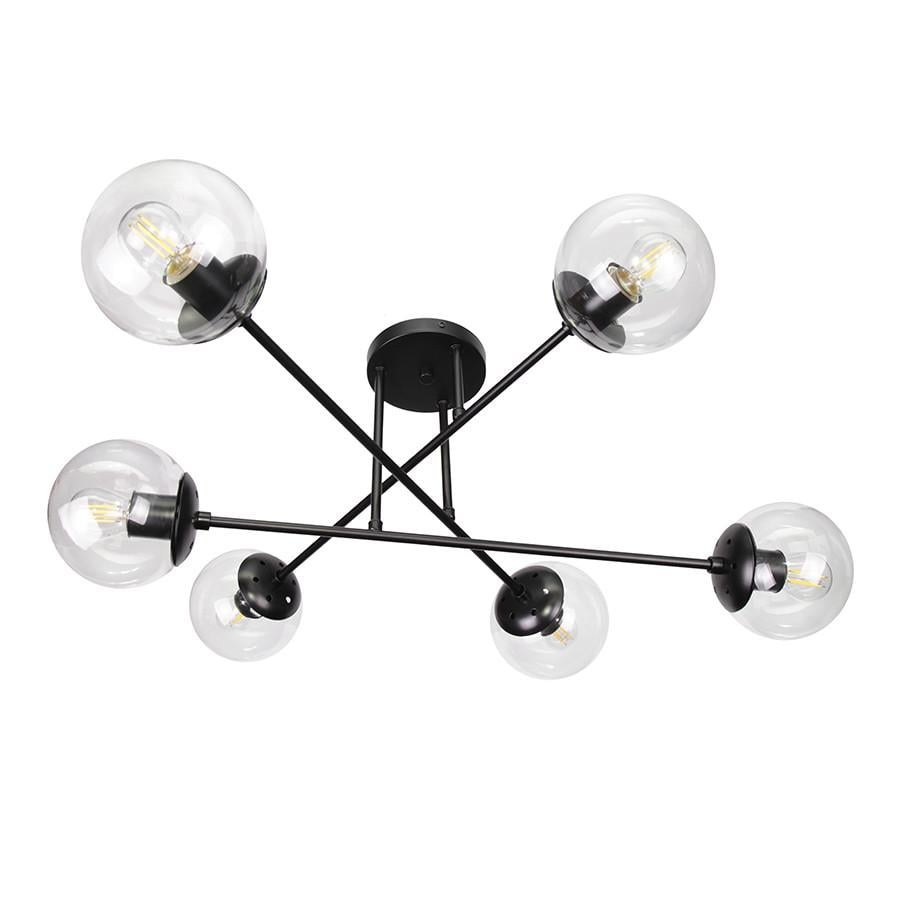 Люстра 7529804-6 BK+CL Черный/Прозрачный (LVS4925) - фото 1