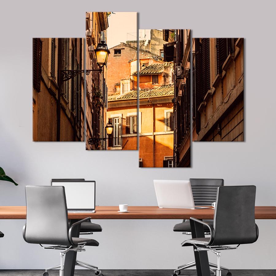 Картина город Старая архитектура Рима 129x90 см (A588-4)