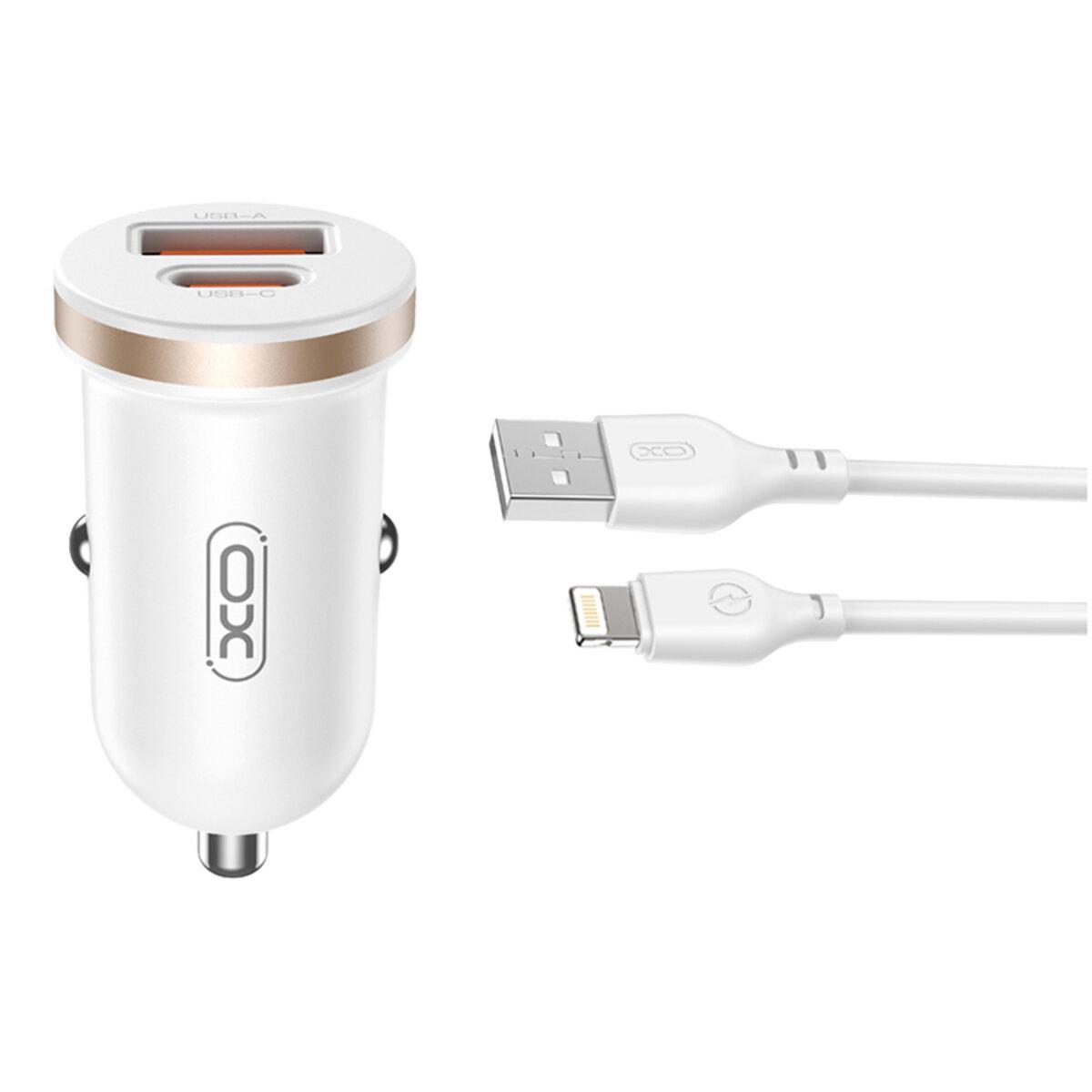 Зарядное устройство для Xo CC56 Plastic mini 30 W/ Lightning кабель Белый Зарядное устройство для Xo CC56 Plastic mini 30 W/ Lightning кабель Белый